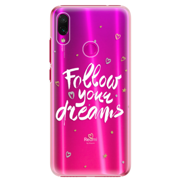 Plastové pouzdro iSaprio - Follow Your Dreams - white - Xiaomi Redmi Note 7