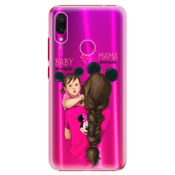 Plastové pouzdro iSaprio - Mama Mouse Brunette and Girl - Xiaomi Redmi Note 7