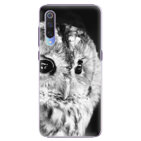 Plastové pouzdro iSaprio - BW Owl - Xiaomi Mi 9