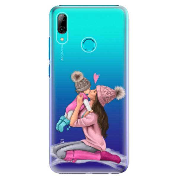 Plastové pouzdro iSaprio - Kissing Mom - Brunette and Girl - Huawei P Smart 2019