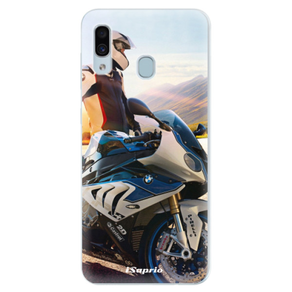 Silikonové pouzdro iSaprio - Motorcycle 10 - Samsung Galaxy A30