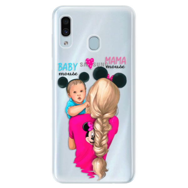 Silikonové pouzdro iSaprio - Mama Mouse Blonde and Boy - Samsung Galaxy A30
