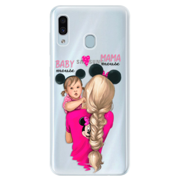Silikonové pouzdro iSaprio - Mama Mouse Blond and Girl - Samsung Galaxy A30