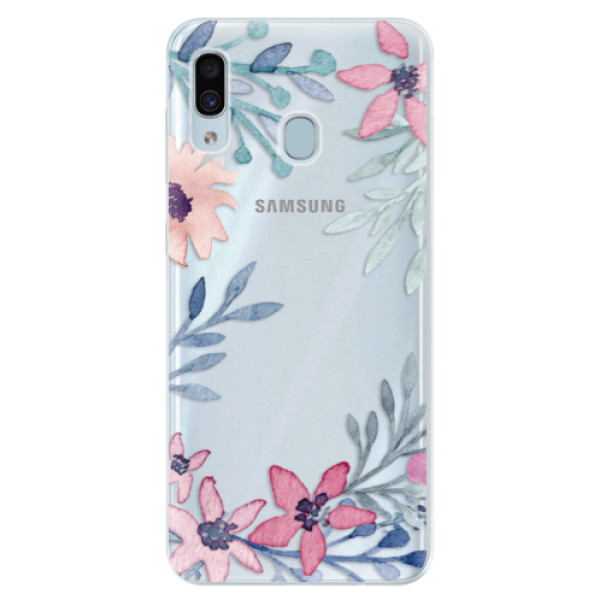 Silikonové pouzdro iSaprio - Leaves and Flowers - Samsung Galaxy A30