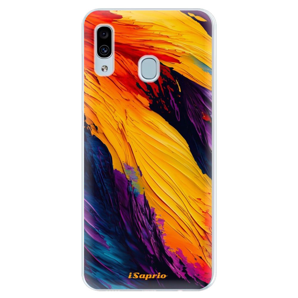 Silikonové pouzdro iSaprio - Orange Paint - Samsung Galaxy A30