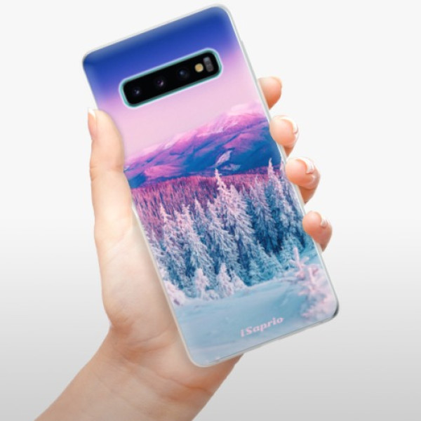 Silikonové pouzdro iSaprio - Samsung Galaxy S10 - Zimní Krajina
