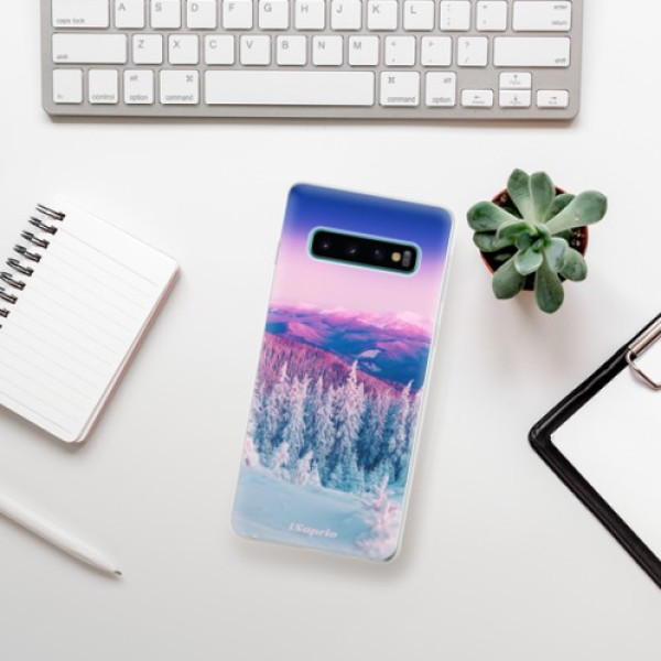 Silikonové pouzdro iSaprio - Samsung Galaxy S10 - Zimní Krajina
