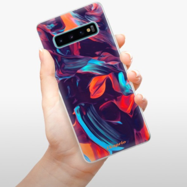 Silikonové pouzdro iSaprio - Samsung Galaxy S10 - Barevný mramor 19
