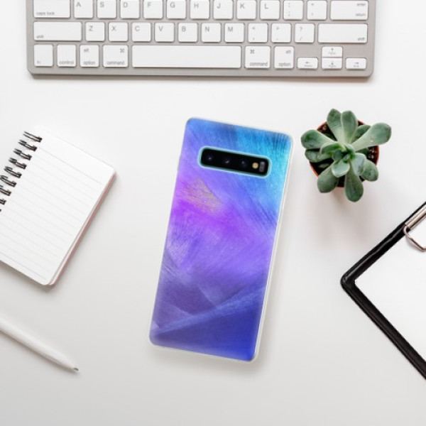 Silikonové pouzdro iSaprio - Samsung Galaxy S10 - Fialové Peří
