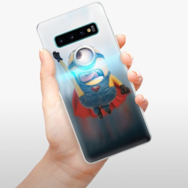Silikonové pouzdro iSaprio - Samsung Galaxy S10 - Mimoň Superman 02
