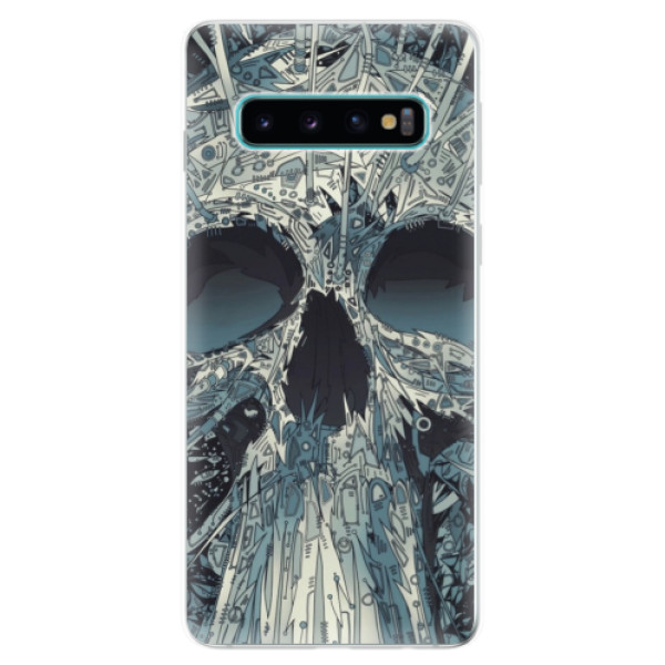 Silikonové odolné pouzdro iSaprio Abstract Skull na mobil Samsung Galaxy S10 (Silikonový odolný kryt, obal, pouzdro iSaprio Abstract Skull na mobilní telefon Samsung Galaxy S10)