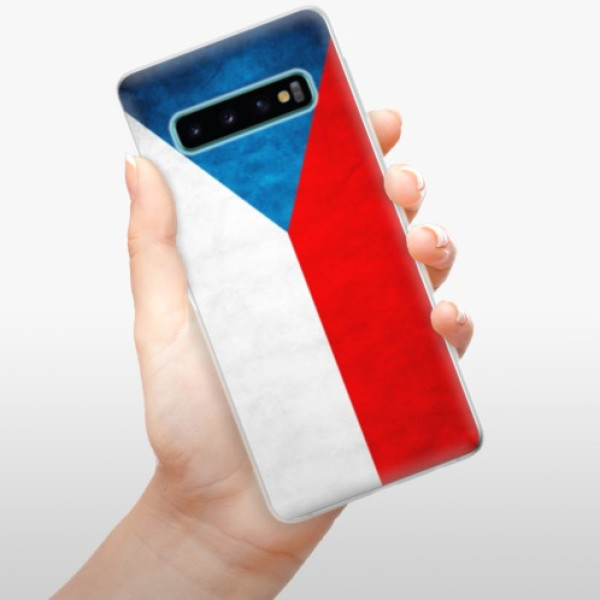 Silikonové pouzdro iSaprio - Samsung Galaxy S10 - Česká Vlajka