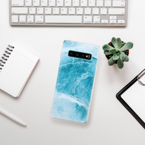 Silikonové pouzdro iSaprio - Samsung Galaxy S10 - Blue Marble