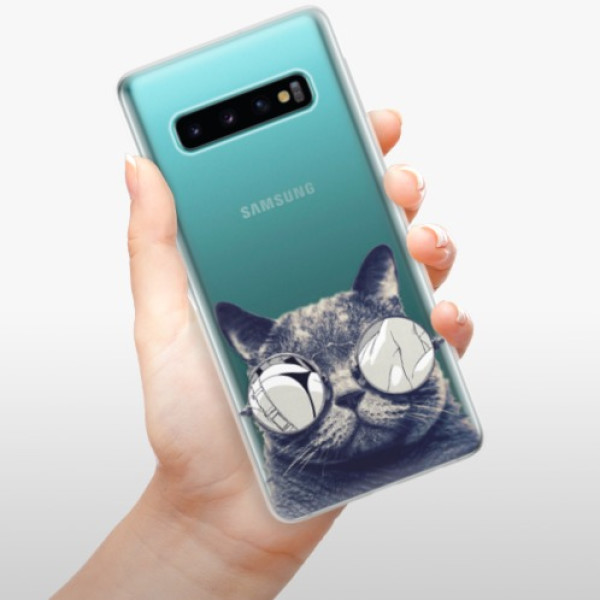 Silikonové pouzdro iSaprio - Samsung Galaxy S10 - Šílená Číča 01
