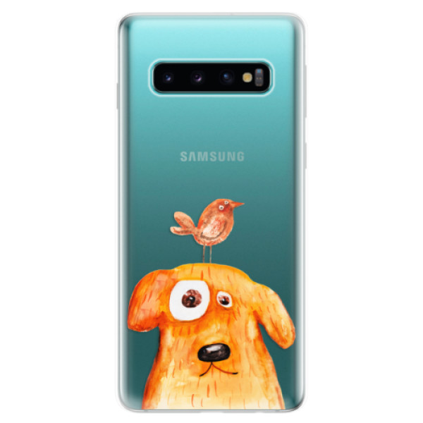 Odolné silikonové pouzdro iSaprio - Dog And Bird - Samsung Galaxy S10