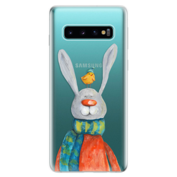 Odolné silikonové pouzdro iSaprio - Rabbit And Bird - Samsung Galaxy S10