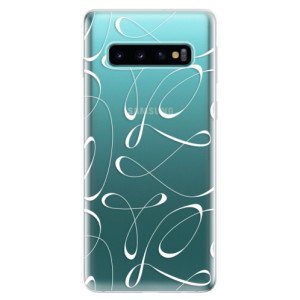 Silikonové pouzdro iSaprio - Samsung Galaxy S10 - Fancy bílé
