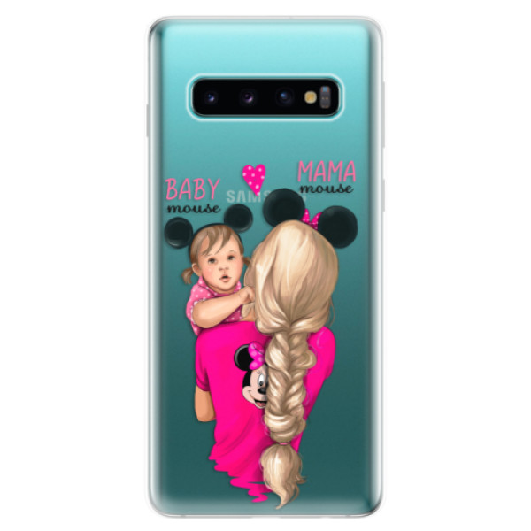 Odolné silikonové pouzdro iSaprio - Mama Mouse Blond and Girl - Samsung Galaxy S10