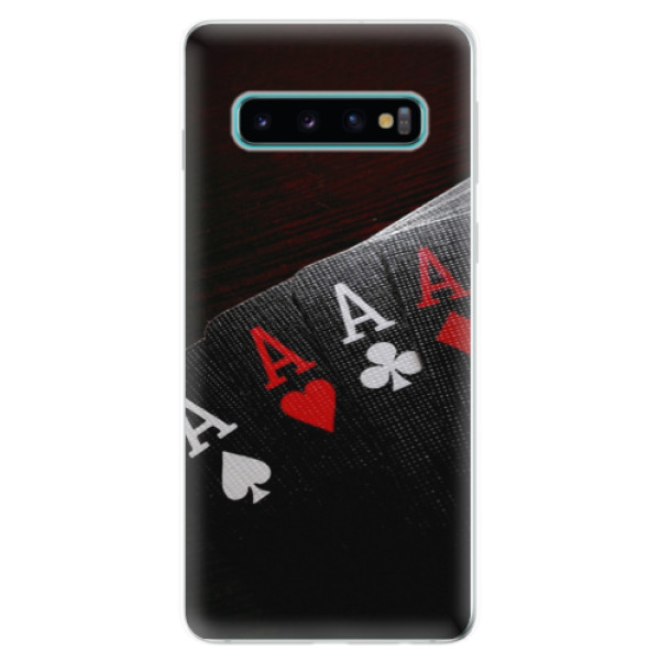 Silikonové odolné pouzdro iSaprio Poker na mobil Samsung Galaxy S10 (Silikonový odolný kryt, obal, pouzdro iSaprio Poker na mobilní telefon Samsung Galaxy S10)