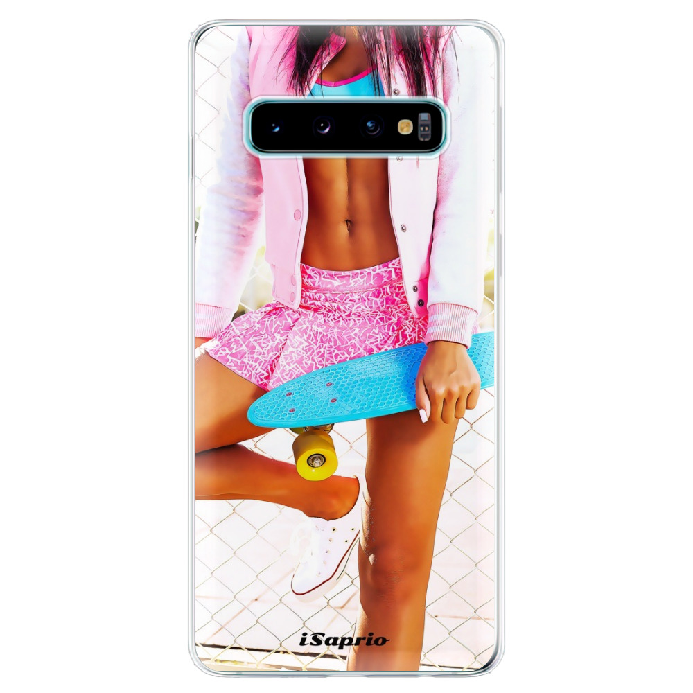 Odolné silikonové pouzdro iSaprio - Skate girl 01 - Samsung Galaxy S10