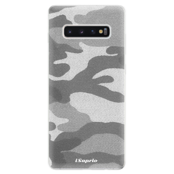 Odolné silikonové pouzdro iSaprio - Gray Camuflage 02 - Samsung Galaxy S10+
