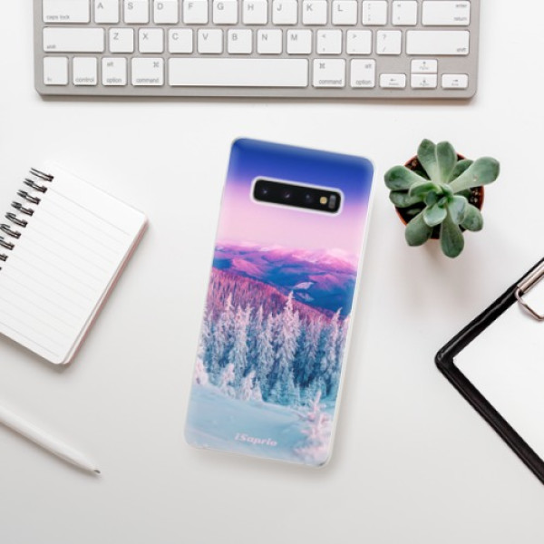 Silikonové pouzdro iSaprio - Samsung Galaxy S10 Plus - Zimní Krajina