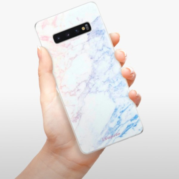 Silikonové pouzdro iSaprio - Samsung Galaxy S10 Plus - Duhový Mramor 10