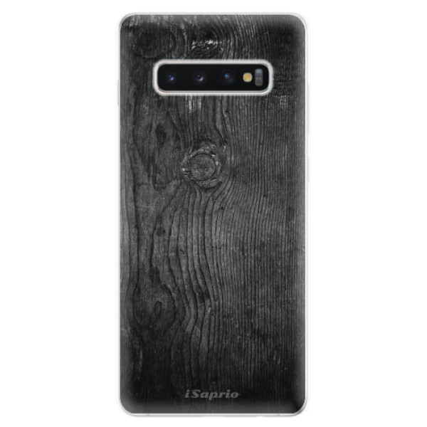 Odolné silikonové pouzdro iSaprio - Black Wood 13 - Samsung Galaxy S10+