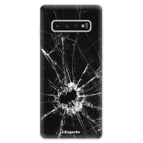 Odolné silikonové pouzdro iSaprio - Broken Glass 10 - Samsung Galaxy S10+