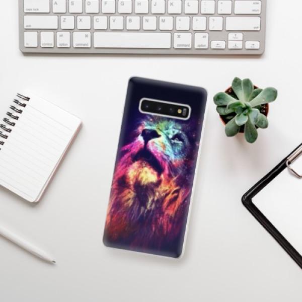 Silikonové pouzdro iSaprio - Samsung Galaxy S10 Plus - Barevný Lev