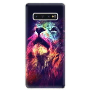 Silikonové pouzdro iSaprio - Samsung Galaxy S10 Plus - Barevný Lev