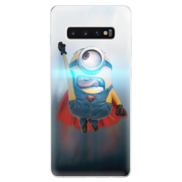 Silikonové odolné pouzdro iSaprio Mimoň Superman 02 na mobil Samsung Galaxy S10 Plus (Silikonový odolný kryt, obal, pouzdro iSaprio Mimoň Superman 02 na mobilní telefon Samsung Galaxy S10+)