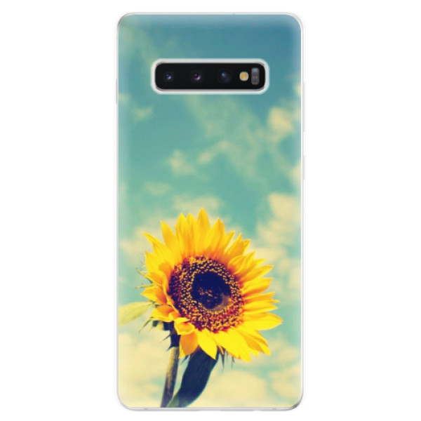 Odolné silikonové pouzdro iSaprio - Sunflower 01 - Samsung Galaxy S10+