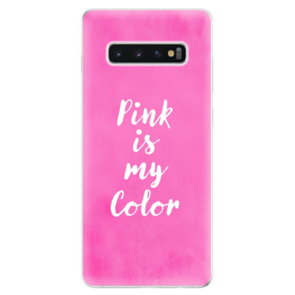 Silikonové odolné pouzdro iSaprio Pink is my color na mobil Samsung Galaxy S10 Plus (Silikonový odolný kryt, obal, pouzdro iSaprio Pink is my color na mobilní telefon Samsung Galaxy S10+)