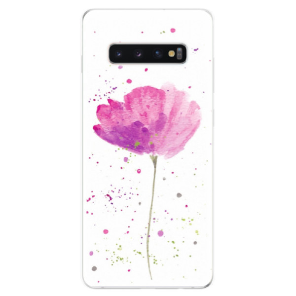 Odolné silikonové pouzdro iSaprio - Poppies - Samsung Galaxy S10+