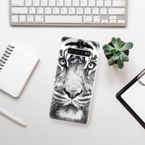 Silikonové pouzdro iSaprio - Samsung Galaxy S10 Plus - Tygří Tvář