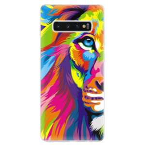Silikonové pouzdro iSaprio - Samsung Galaxy S10 Plus - Duhový Lev