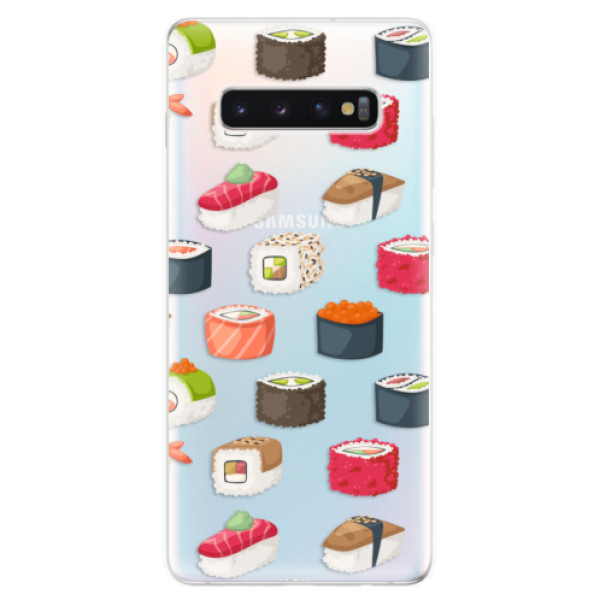 Silikonové odolné pouzdro iSaprio Sushi na mobil Samsung Galaxy S10 Plus (Silikonový odolný kryt, obal, pouzdro iSaprio Sushi na mobilní telefon Samsung Galaxy S10+)