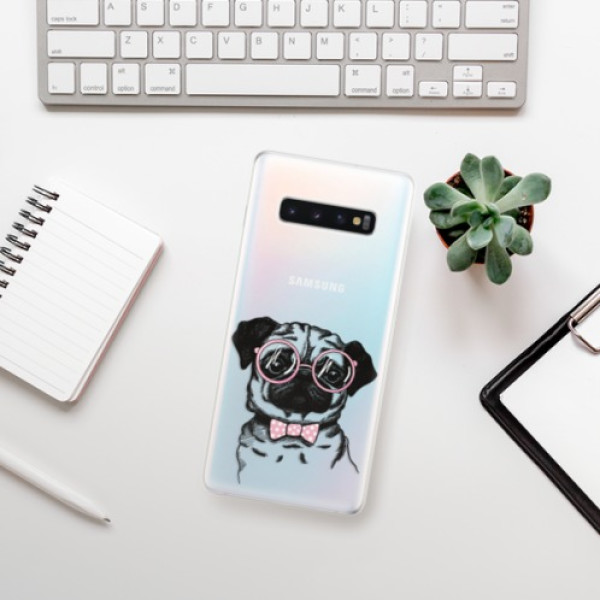 Silikonové pouzdro iSaprio - Samsung Galaxy S10 Plus - Mops