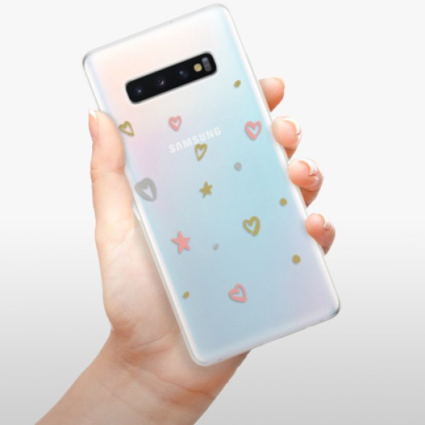 Silikonové pouzdro iSaprio - Samsung Galaxy S10 Plus - Malá Srdíčka