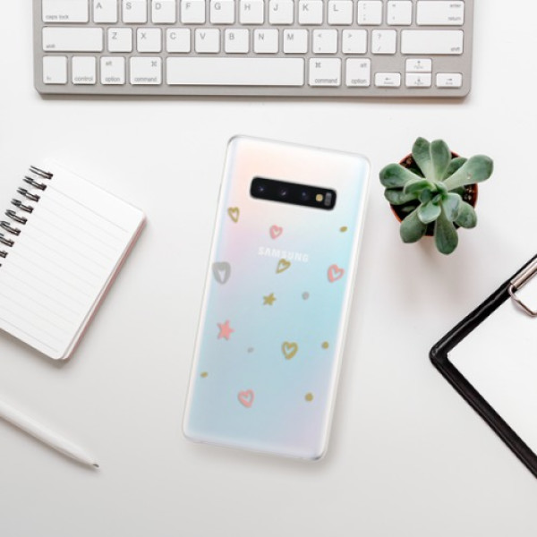 Silikonové pouzdro iSaprio - Samsung Galaxy S10 Plus - Malá Srdíčka