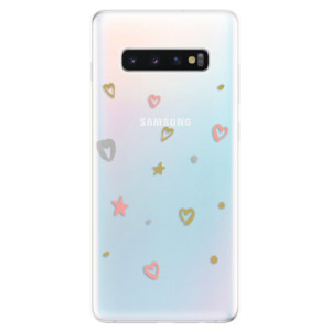 Silikonové pouzdro iSaprio - Samsung Galaxy S10 Plus - Malá Srdíčka
