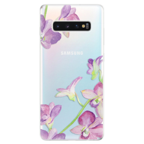 Odolné silikonové pouzdro iSaprio - Purple Orchid - Samsung Galaxy S10+