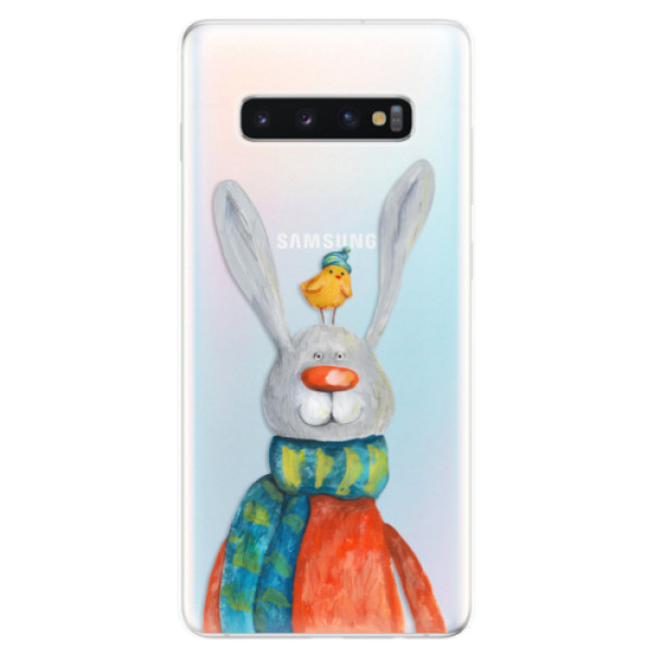 Odolné silikonové pouzdro iSaprio - Rabbit And Bird - Samsung Galaxy S10+