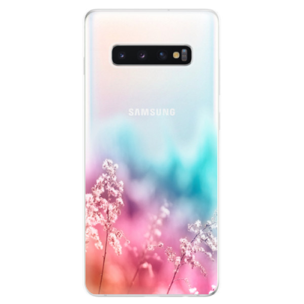 Odolné silikonové pouzdro iSaprio - Rainbow Grass - Samsung Galaxy S10+