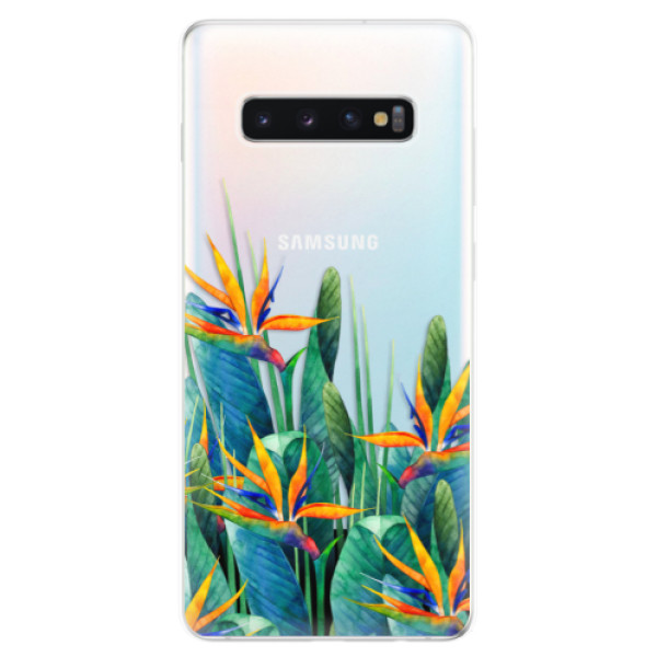 Odolné silikonové pouzdro iSaprio - Exotic Flowers - Samsung Galaxy S10+