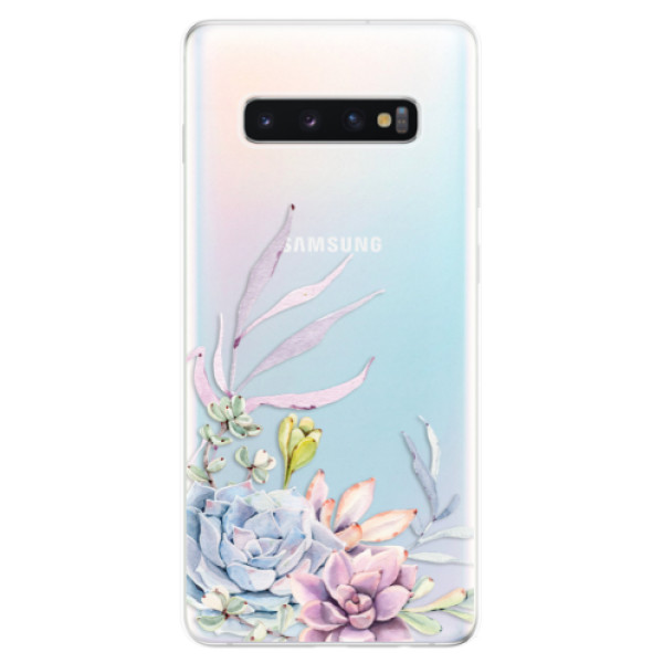 Silikonové odolné pouzdro iSaprio Sukulent 01 na mobil Samsung Galaxy S10 Plus (Silikonový odolný kryt, obal, pouzdro iSaprio Sukulent 01 na mobilní telefon Samsung Galaxy S10+)