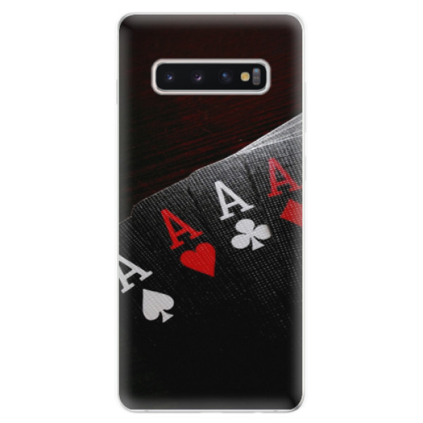 Silikonové odolné pouzdro iSaprio Poker na mobil Samsung Galaxy S10 Plus (Silikonový odolný kryt, obal, pouzdro iSaprio Poker na mobilní telefon Samsung Galaxy S10+)