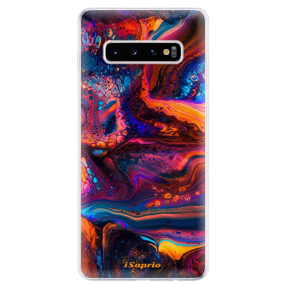 Odolné silikonové pouzdro iSaprio - Abstract Paint 02 - Samsung Galaxy S10+