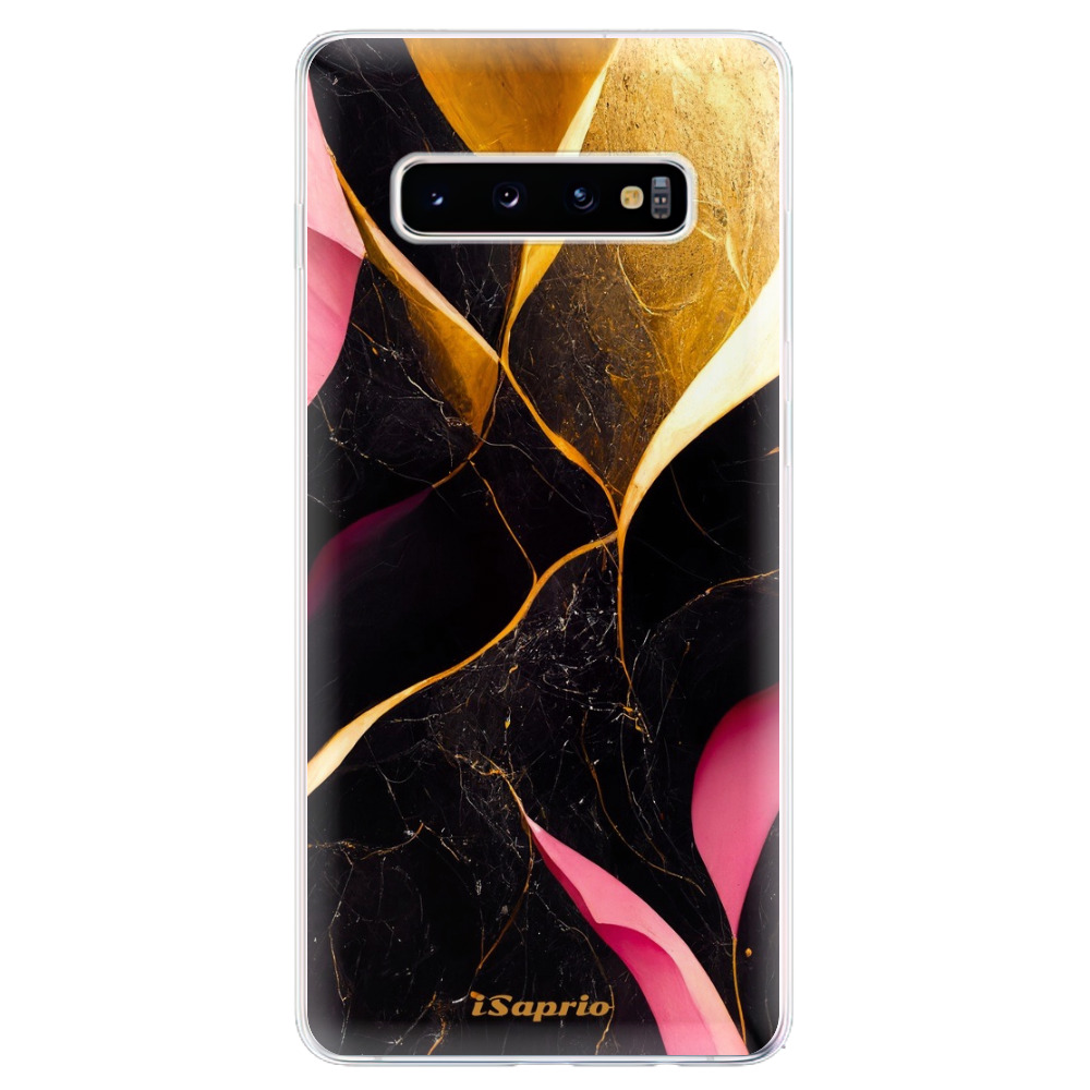 Odolné silikonové pouzdro iSaprio - Gold Pink Marble - Samsung Galaxy S10+